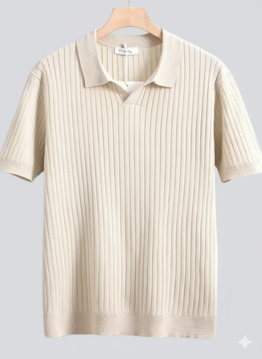 Lonrier & Co Riviera Striped Knit Polo
