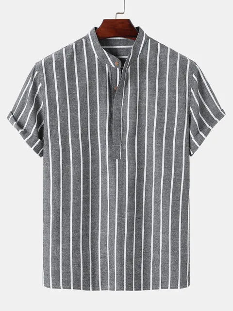 Lonrier & Co Men's Striped Summer Shirt