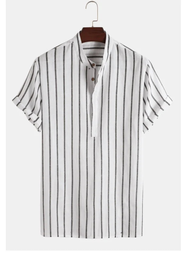 Lonrier & Co Men's Striped Summer Shirt