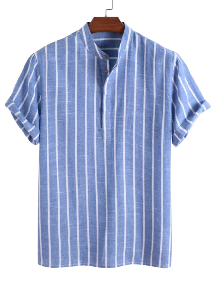 Lonrier & Co Men's Striped Summer Shirt