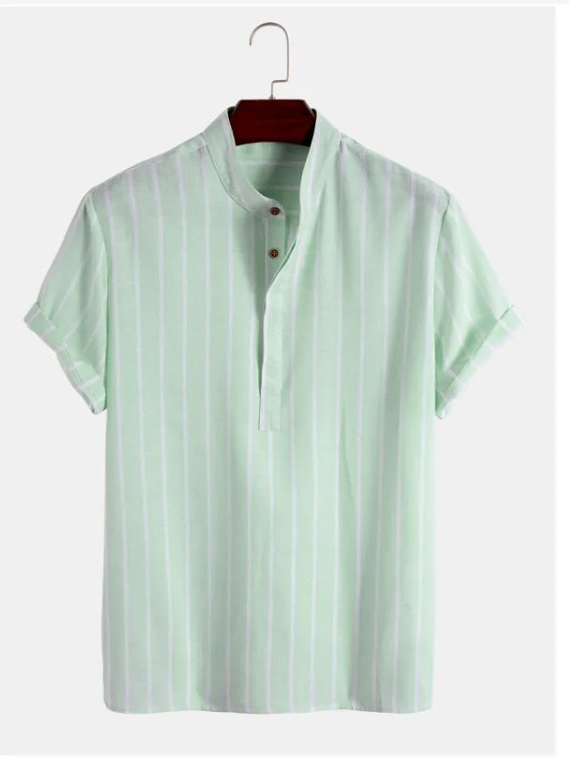 Lonrier & Co Men's Striped Summer Shirt